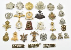 Approximately thirty British Army Cavalry / Tank badges including 21st Lancers, 25th Hussars, 20th