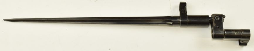 Russian 1944 pattern Mosin Naget carbine sprung / folding bayonet, stamped 14 to muzzle ring, with