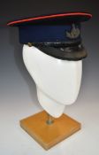 British Army Gloucestershire Regiment WW1 officer's forage cap with royal blue band, possibly worn