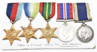 Royal Navy WW2 group of four comprising 1939/1945 Star, Atlantic Star, Pacific Star and War Medal