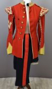 British Army Gloucestershire Regiment Drummer's tunic with badge over chevrons on right sleeve and