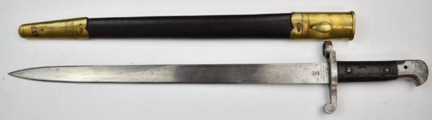 British 1887 pattern Mk3 Martini Henry sword bayonet with some good stamps to ricasso including