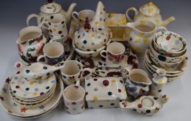 Approximately fifty four pieces of Emma Bridgewater ceramics and accessories in multiple patterns