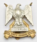 British Army Royal Scots Dragoon Guards bi-metal cap badge (J R Gaunt B'ham to slider)