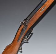 Pedersoli .45 percussion hammer action rifle with adjustable sights, spurred trigger guard, set