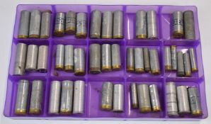 Fifty-four zinc cased 12 bore and .410 shotgun cartridges including Rottweil Metall. PLEASE NOTE