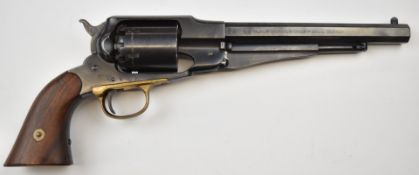 Uberti 1858 New Army.44 six shot single action percussion revolver with brass trigger guard,