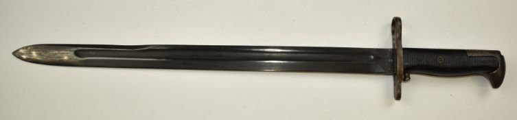 American M1942 pattern sword bayonet for use with the Springfield or Garand rifle, stamped PAL US to