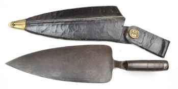 American 1873 pattern Trowel bayonet for Springfield rifle, with scabbard and belt loop attachment