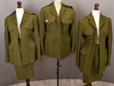 Three British Army Gloucestershire Regiment other ranks Number 2 dress jackets and two pairs of