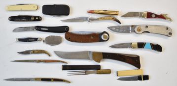 Seventeen folding pocket knives including C K Lambfoot, Rough Ride, Rostfrei and Canon etc,