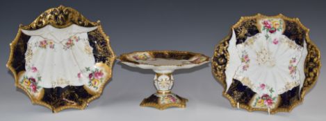 Vintage Aynsley sixteen piece dessert service with floral decoration