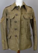 British Army Gloucestershire Regiment other ranks WW1 service dress jacket with Glosters shoulder