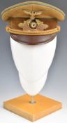German Third Reich Nazi political leaders Ortsgruppe level visor cap with blue piping, one piece