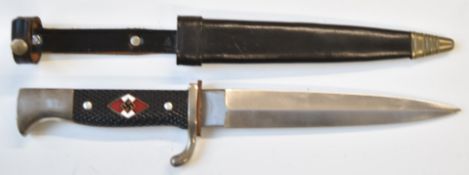 Replica German Third Reich Nazi Hitler Youth dagger with Jul Herbertz to ricasso, 15cm blade,