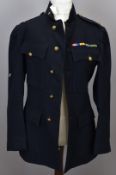 British Army Gloucestershire Regiment officer's blue serge jacket with rank insignia to shoulder