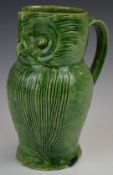 Farnham Art Pottery figural owl jug, height 19cm