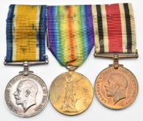 British Army WW1 medals comprising War Medal and Victory Medal named to 20852 Pte A W Long, King's