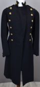British Army Gloucestershire Regiment officer's frock coat with gilt collar badges, associated