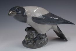 Royal Copenhagen crow with frog in his claws c1923 or earlier, model no 365, height 18 x length