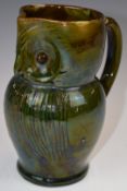 Farnham Art Pottery figural owl jug, height 16.5cm