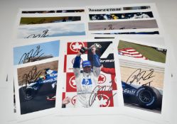 Fifteen signed Formula 1 photographs comprising 14 Ralf Schumacher and one Marc Gene, all A4 size