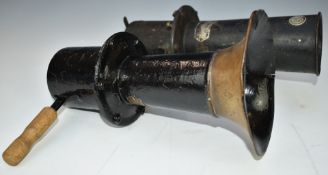 Hand Sparton Klaxon type horn together with a 12 volt Lucas Sparton Klaxon type horn to suit vintage
