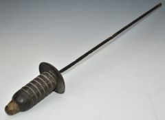 German WW1 inert rifle grenade with screw cone, overall length 59cm
