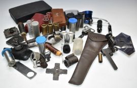 A collection of shotgun and rifle parts and accessories including Beretta and similar chokes,