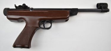 Original Model 6 .177 target air pistol with shaped and chequered grip and adjustable sights, serial