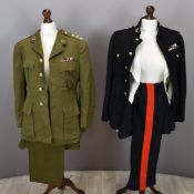 British Army Military Police officer's khaki service dress jacket with rank insignia to shoulder