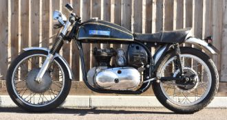 1956 Triton 650cc motorcycle, registration number NWS 474, with V5c and original buff logbook, the