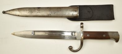 American 1899 pattern knife bayonet for the Remington Rolling Block rifle, the shortened 21cm