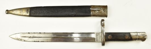 Spanish 1893 pattern Mauser knife bayonet stamped 2401945 to crossguard and Artilleria Fea De Toledo