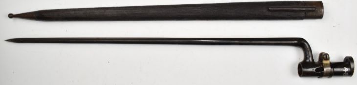 Austrian 1854 pattern socket bayonet with some clear stamps to neck a 48cm cruciform blade and