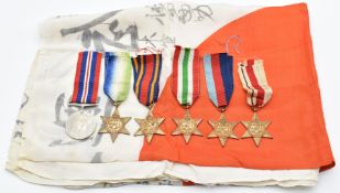 WW2 medals comprising 1939/1945 Star, Africa Star, Italy Star, Burma Star, Atlantic Star and War