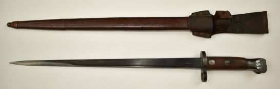 Dutch 1895 pattern bayonet stamped 5316 to crossguard and Hembrug to ricasso, with 36cm T form