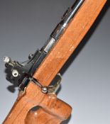 Anschutz Match 54 .22 bolt-action target rifle with thumb hole grip, raised cheek piece,