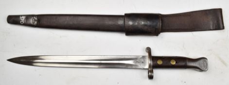 British 1888 pattern bayonet Mk I 2nd type, with some good stamps to ricasso, a 30cm double edged