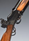 BSA .220 underlever-action target rifle with Parker-Hale Model 7 adjustable peep hole target sights,