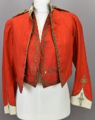 British Army Gloucestershire Regiment officer's mess waistcoat with white facings, gold piping and