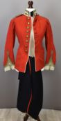 British Army officer's full dress scarlet tunic and trousers, attributed to Captain A W Pagan of the