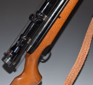 Webley Tracker .177 side-lever air rifle with semi-pistol grip, raised cheek piece, sound moderator,