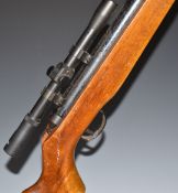 Webley Hawk .22 air rifle with semi-pistol grip and 4x20 scope, NVSN.