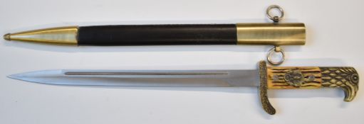 Replica Nazi police dagger with 29cm blade and sheath. PLEASE NOTE ALL BLADED ITEMS ARE SUBJECT TO