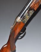 Webley & Scott 12 bore over and under ejector shotgun with named and engraved lock, engraved