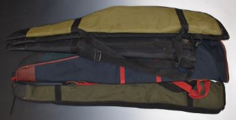 Six various padded shotgun and rifle slips including BSA, ACE, Newavon Arms etc.