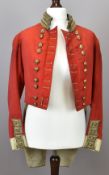 British Army 28th Regiment of Foot Gloucestershire Regiment officer's full dress scarlet double