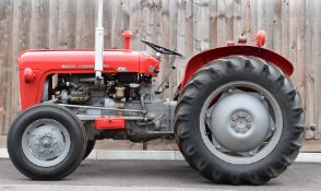 1960 Massey Ferguson 35 diesel tractor, registration number 262 HYA. Having been restored at some