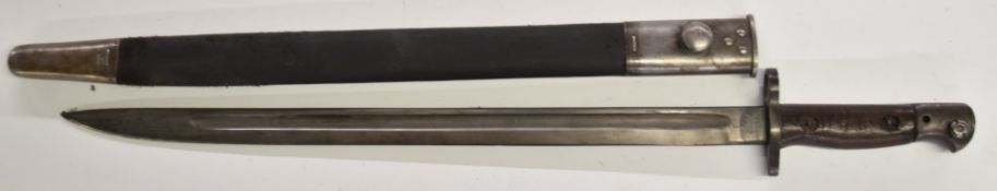 British 1907 pattern bayonet with some good stamps to ricasso including Wilkinson, 43 cm fullered